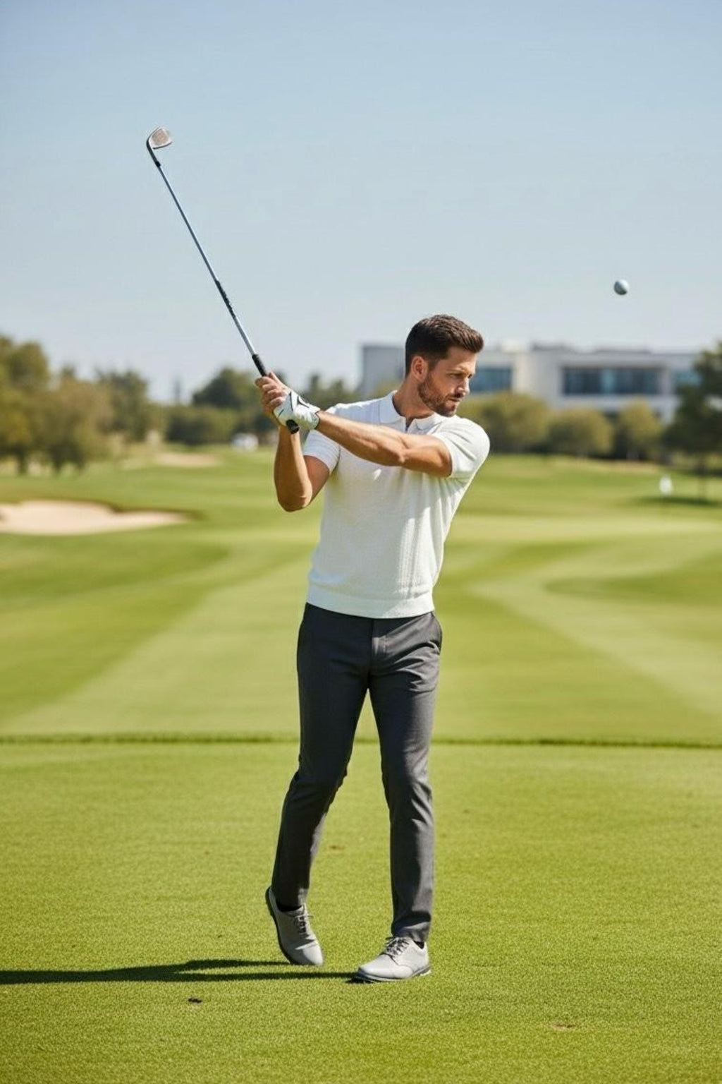 ZonkeBold Luxe White Textured White Golf Polo T-Shirt