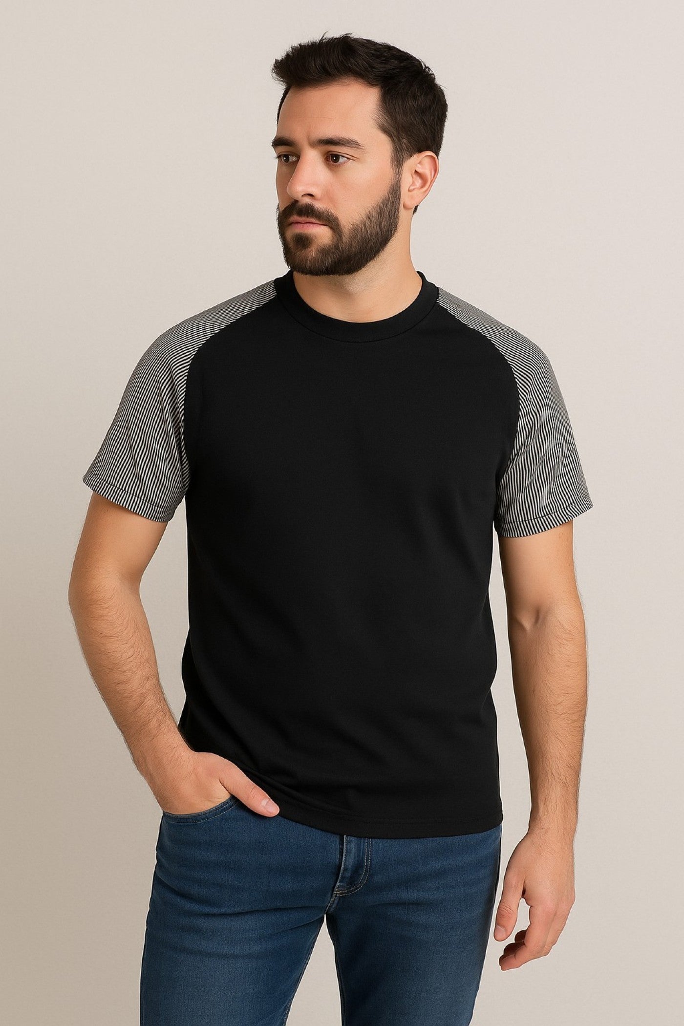ZonkeBold Black Stretch-Fit T-shirt