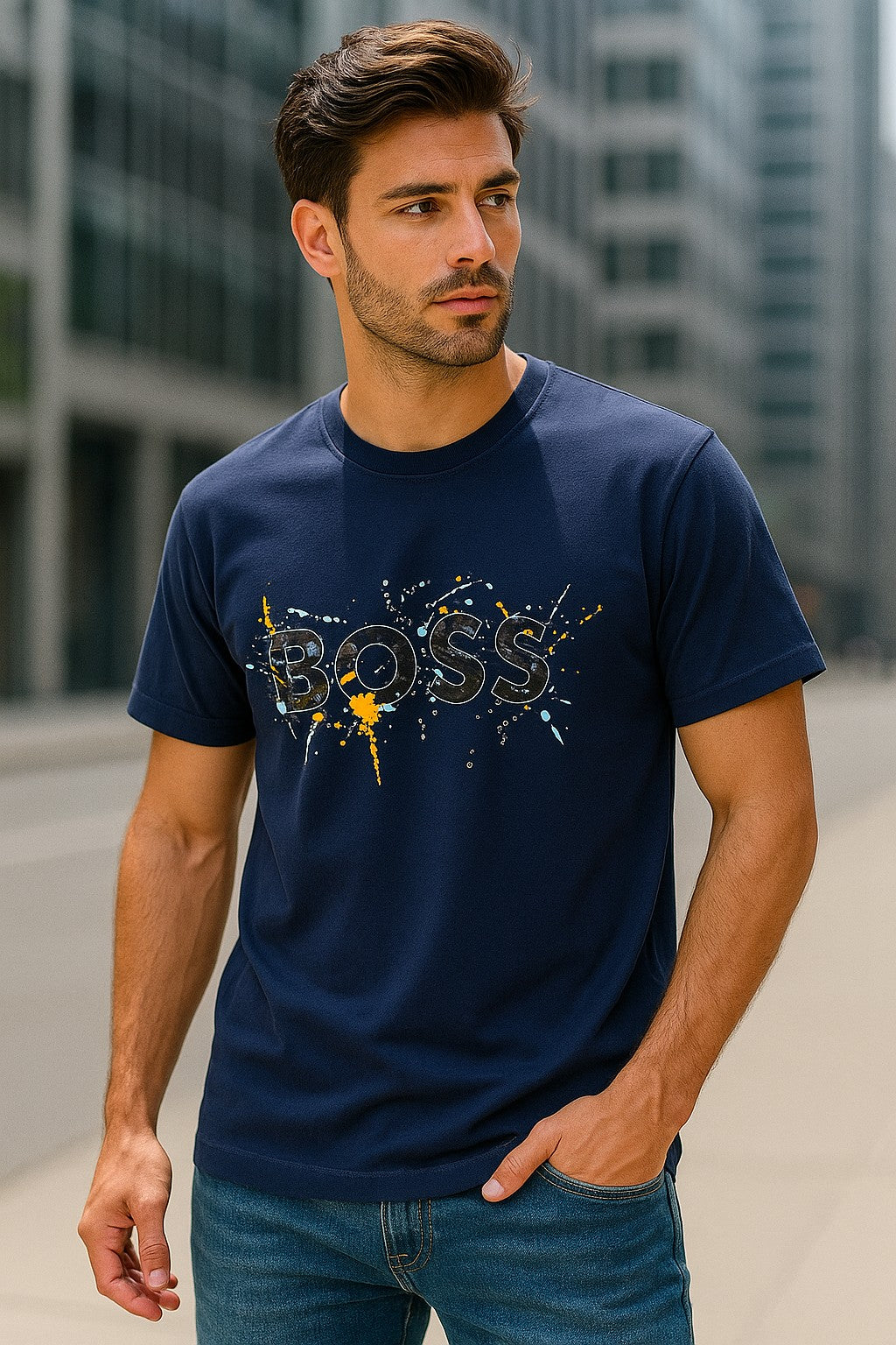 Navy Blue T-shirt - Boss